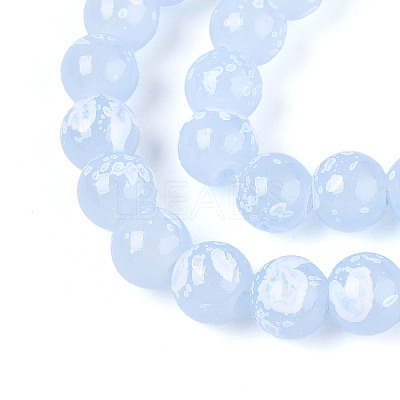 Baking Paint Glass Beads X1-DGLA-N015-8mm-06-1