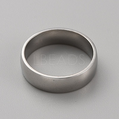 201 Stainless Steel Simple Plain Band Ring for Men Women RJEW-WH0015-01D-1
