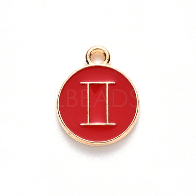 Alloy Enamel Pendants X-ENAM-S124-01B-07I-1