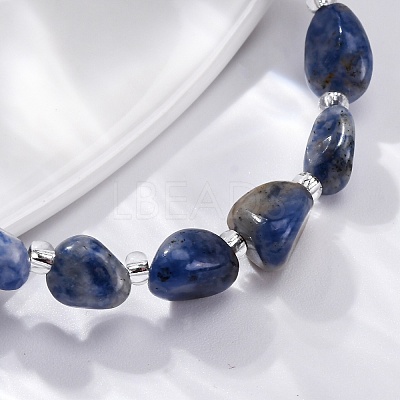 Natural Sodalite Beaded Bracelets for Women G-P563-07P-12-1
