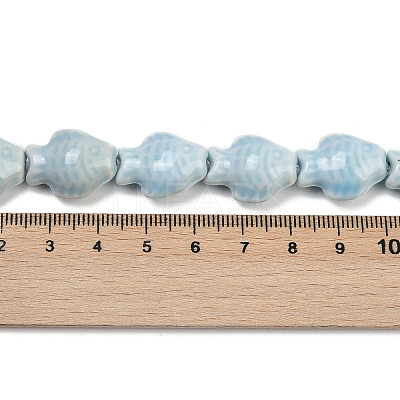 Handmade Porcelain Beads Strands PORC-P030-01A-09-1