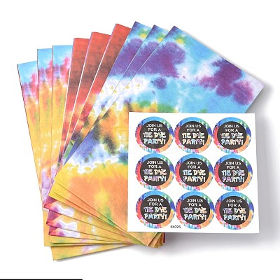 Rectangle with Tie-Dye Pattern Kraft Paper Bag CARB-PH0002-07-1