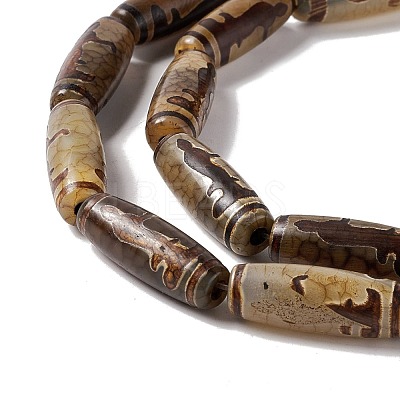 Tibetan Style dZi Beads Strands G-A024-01F-1