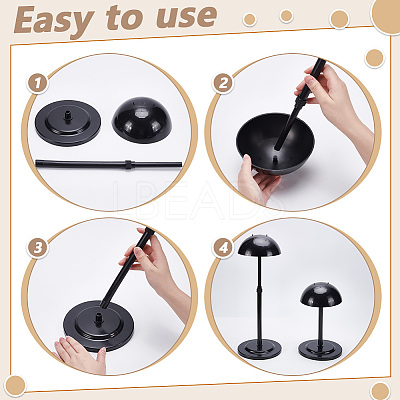 8Pcs Plastic Wig Display Stands ODIS-UN0001-27A-1