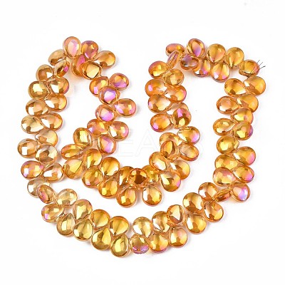 Electroplate Glass Beads Strand EGLA-S188-27-B02-1