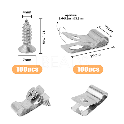 100Pcs 304 Stainless Steel Screws AJEW-DC0001-03-1