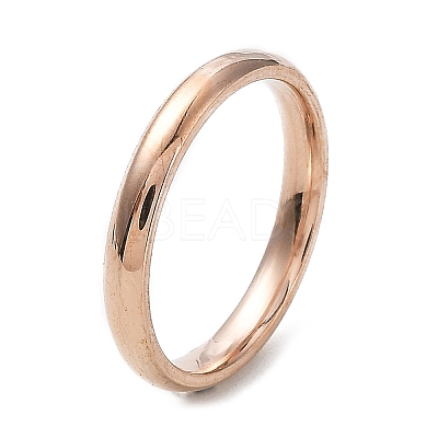 Ion Plating(IP) 304 Stainless Steel Flat Plain Band Rings STAS-I160-D-22mm-RG-1