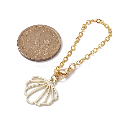 Flower Alloy Cup Pendant Decorations HJEW-JM01343-1