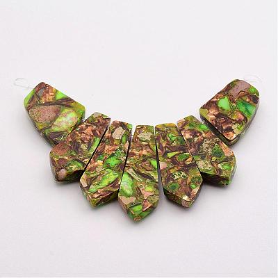Assembled Bronzite and Imperial Jasper Beads Strands G-P297-L01-1