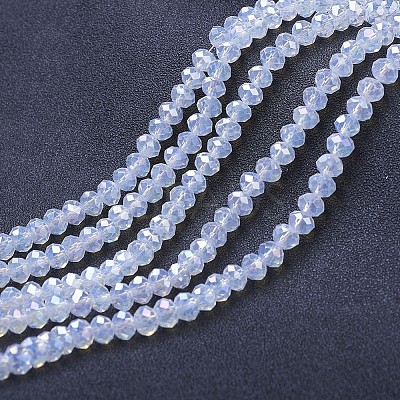 Electroplate Glass Beads Strands EGLA-A034-J2mm-B06-1
