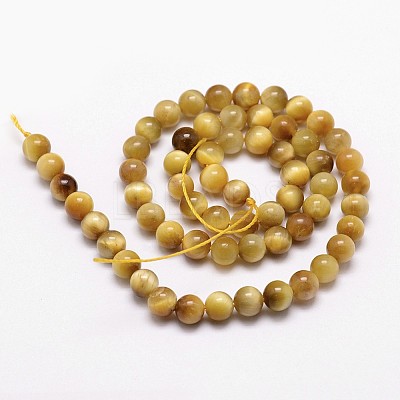 Natural Tiger Eye Bead Strands G-G735-23-10mm-03-1