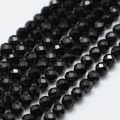 Natural Black Spinel Beads Strands X-G-E366-07-3mm-1