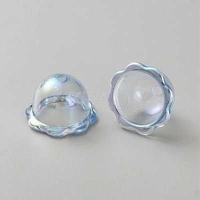 UV Plating Acrylic Bead Caps OACR-CJC0008-09G-1