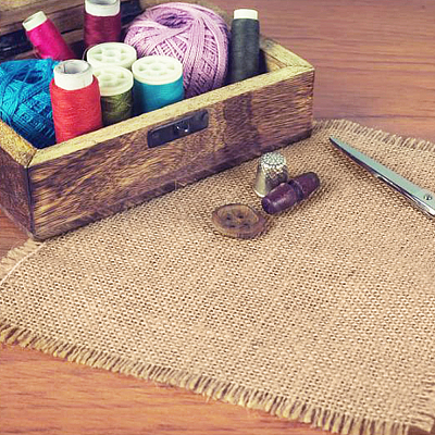 12Pcs 4 Style Square Jute Braided Mats AJEW-DR0001-12-1