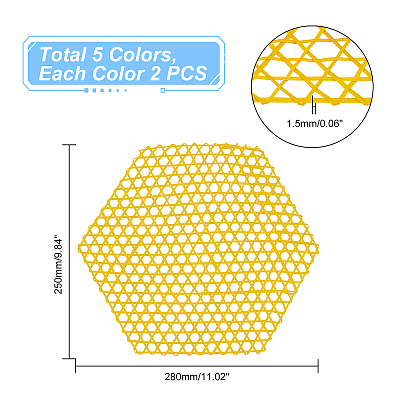 10Pcs 5 Colors DIY Woven Bamboo Network FIND-PH0005-35-1