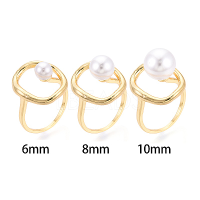 Oval Brass Cup Peg Ring Settings KK-N274-38G-1
