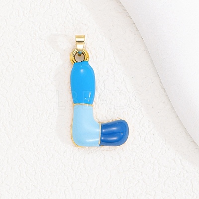 Alloy Enamel Pendants ENAM-S023-01G-L-1