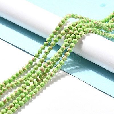Synthetic Imperial Jasper Beads Strands G-E568-01A-01-1
