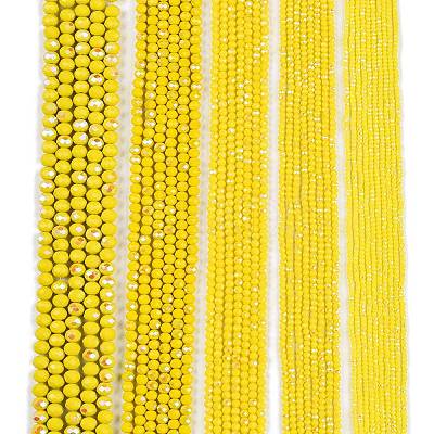 Electroplate Opaque Solid Color Glass Beads Strands EGLA-A044-P6mm-L04-1