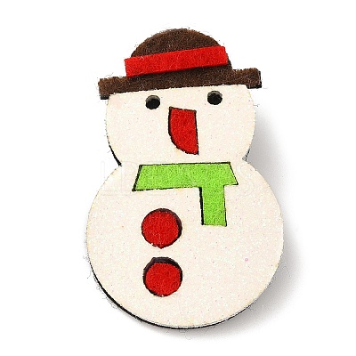 Christmas Theme PU Leather Brooch JEWB-C004-01D-1