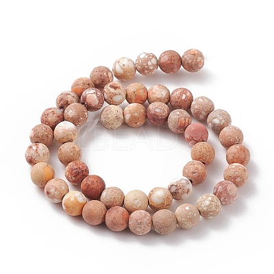 Natural Imperial Jasper Beads Strands G-A175C-8mm-01-1