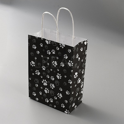 Kraft Paper Gift Bags with Handle ABAG-WH0045-19B-1