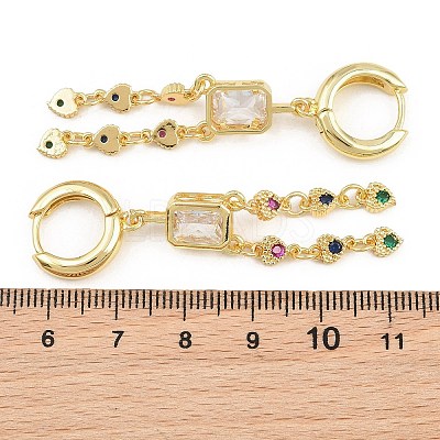 Brass Micro Pave Cubic Zirconia Chandelier Earrings KK-CBA8324-15G-1