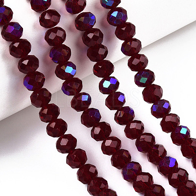 Electroplate Glass Beads Strands EGLA-A034-T10mm-L21-1