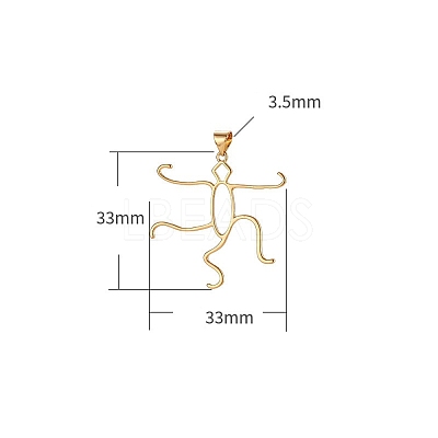 Brass Pendants Cabochon Setting PW-WG77390-04-1