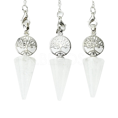 Natural Quartz Crystal Cone Dowsing Pendulum Big Pendants G-C114-02P-21-1