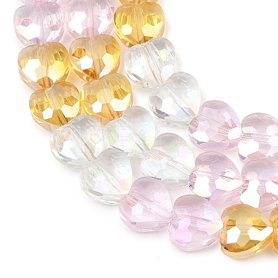 Electroplate Transparent Glass Beads Strands GL-CBADAFE-01A-1
