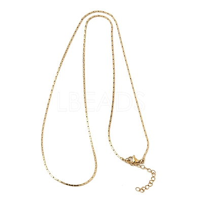1.3MM 304 Stainless Steel Boston Link Chains Necklaces for Women Men NJEW-Z115-12G-03-1