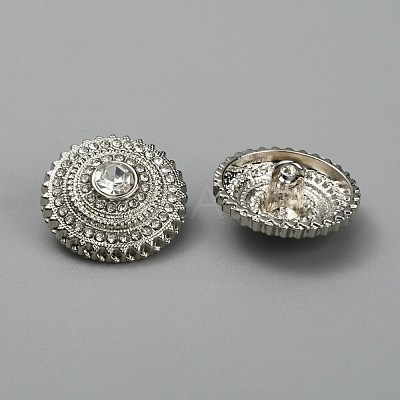 1-Hole Alloy Button DIY-WH0366-90P-1