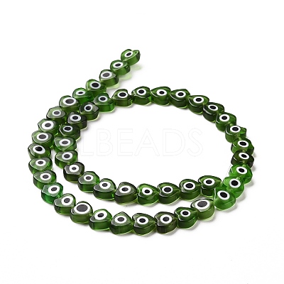 Handmade Evil Eye Lampwork Beads Strands LAMP-F023-B13-1