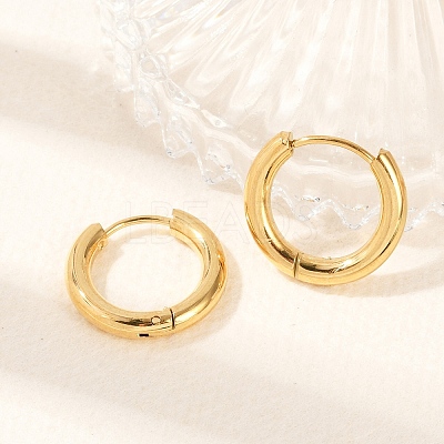 Ion Plating(IP) 304 Stainless Steel Huggie Hoop Earrings LS-EJEW-O087-06B-1