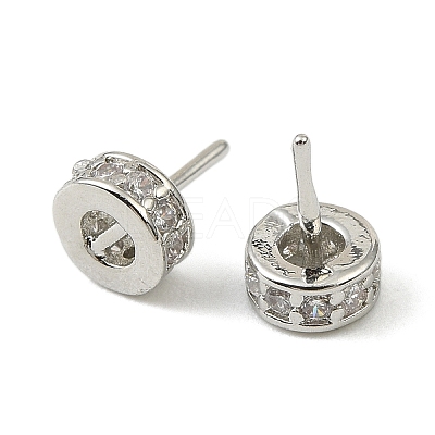 Brass Micro Pave Clear Cubic Zirconia Peg Bails KK-C107-12P-1