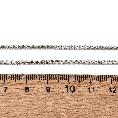 12Pcs 2MM 304 Stainless Steel Rolo Chain Necklaces for Men Women NJEW-H093-12P-1