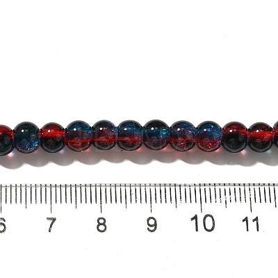 Crackle Glass Beads Strands CCG-C002-6mm-10-1