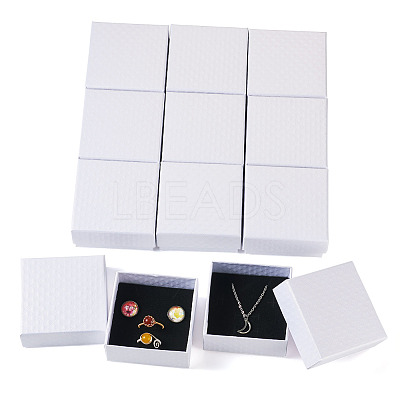 Rhombus Textured Cardboard Gift Storage Boxes LS-CON-TAC0010-03B-01-1