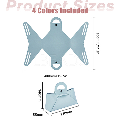 4Pcs 4 Colors Pouch Case Shape PVC Glasses Case AJEW-FH0003-57-1