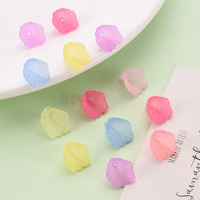 Frosted Acrylic Bead Caps X-MACR-S371-10A-1