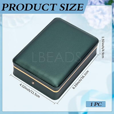 Imitation Leather Pure Color Flip-open Gift Boxes CON-WH0095-238B-01-1
