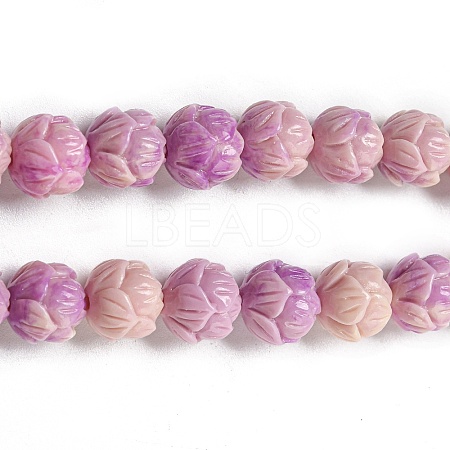 Carved Synthetic Coral Beads CORA-R021-07-02-1