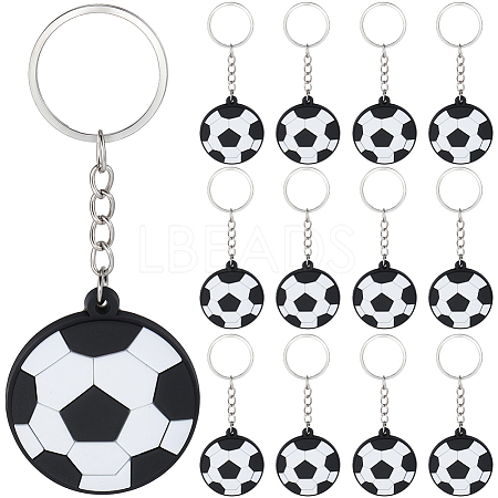 20Pcs Sports Series Silicone Keychains KEYC-SC0002-01A-1