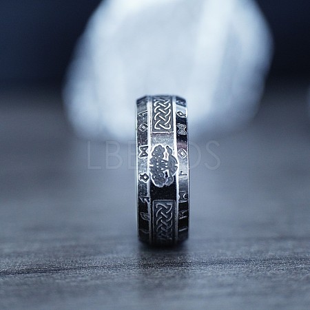 Viking Style Retro 304 Stainless Steel Finger Rings FS-WG40F7A-06-1