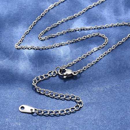 Tarnish Resistant 304 Stainless Steel Necklaces NJEW-E080-10P-1