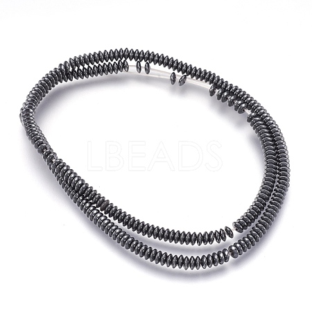 Non-magnetic Synthetic Hematite Beads Strands X-G-I208-03-A-4x1mm-1