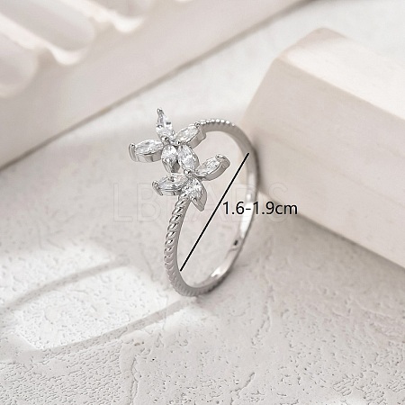 Flower Design Ladies Ring for Daily Wear EU5480-6-1