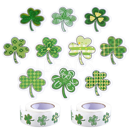 Clover PVC Stickers DIY-WH0780-10-1