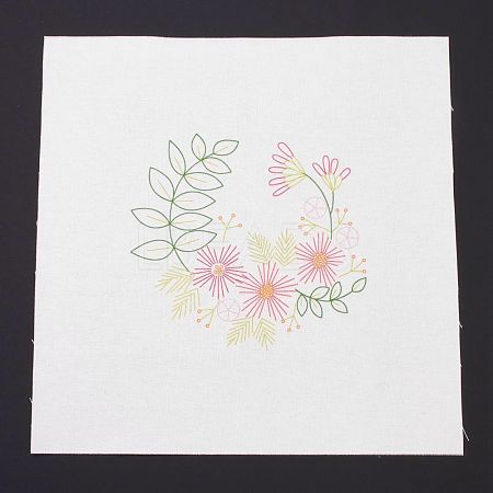 DIY Embroidery Fabric with Eliminable Pattern DIY-P032-C03-1